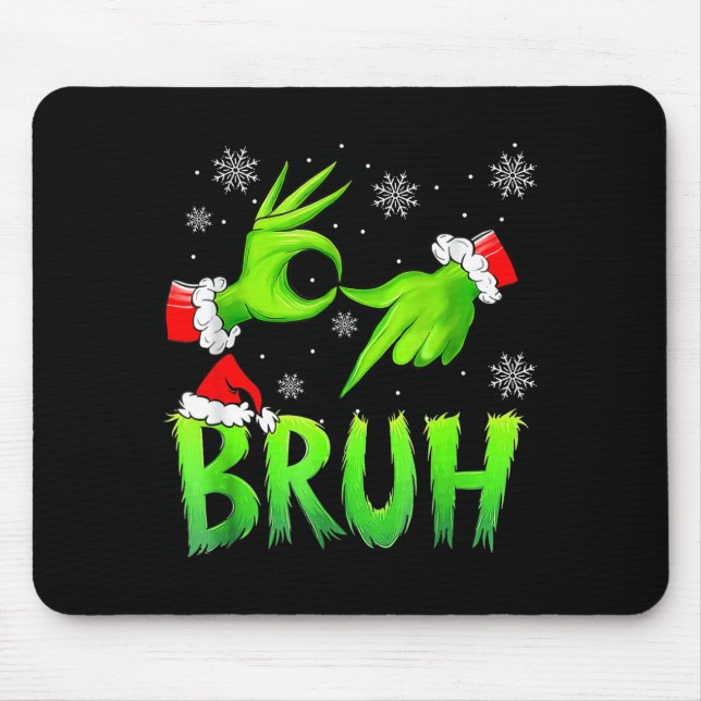 Bruh 67 Six Seven 6 7 Meme Christmas Funny Gen Alp Mouse Pad (Front)