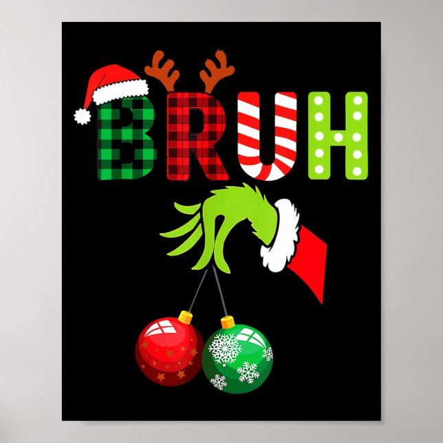 Bruh 67 Six Seven 6 7 Meme Christmas Funny Gen Alp Poster (Front)