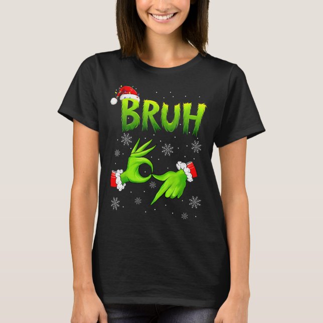 Bruh 67 Six Seven 6 7 Meme Christmas Funny Gen Alp T-Shirt (Front)