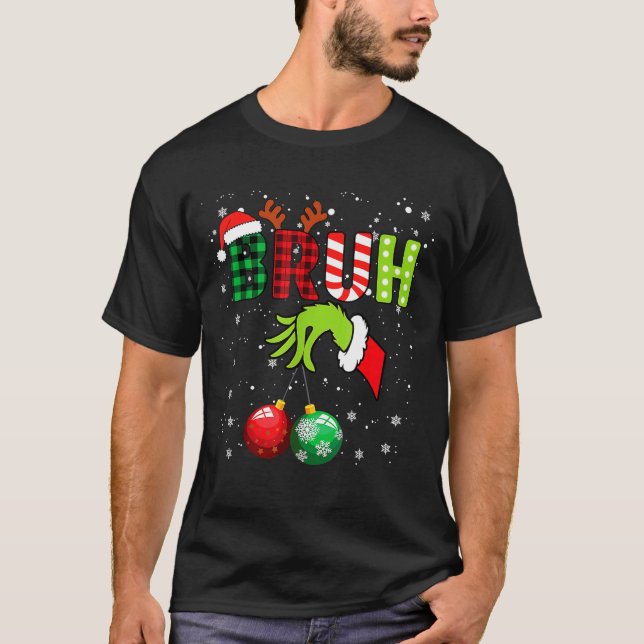 Bruh 67 Six Seven 6 7 Meme Christmas Funny Gen Alp T-Shirt (Front)