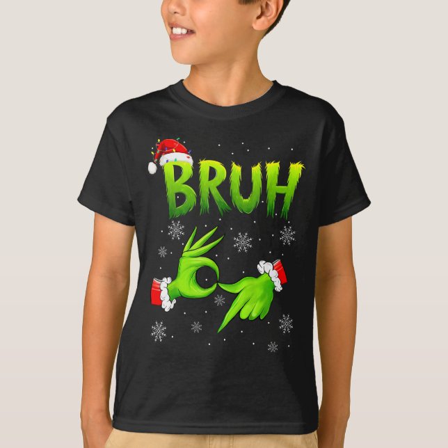 Bruh 67 Six Seven 6 7 Meme Christmas Funny Gen Alp T-Shirt (Front)