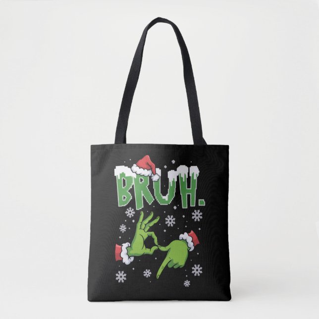 Bruh 67 Six Seven 6 7 Meme Christmas Funny Gen  Tote Bag (Front)