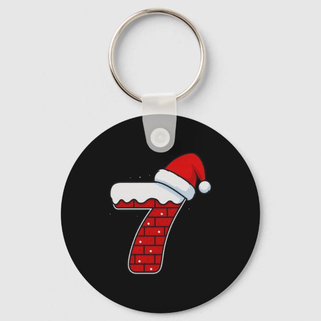 Bruh 67 Six Seven 6 7 Meme Christmas Funny Long Sl Keychain (Front)