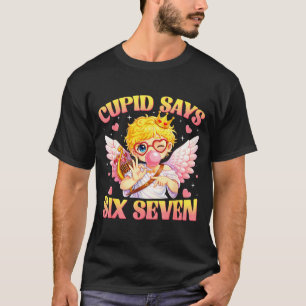 Bruh 67 Six Seven 6 7 Meme Valentines Funny Women  T-Shirt