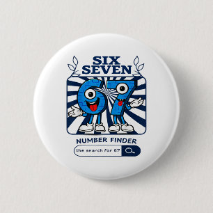 Bruh 67 Six Seven 6-7 Talian Brainrot Meme For Kid 2 Inch Round Button