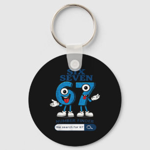 Bruh 67 Six Seven 6-7 Talian Brainrot Meme For Kid Keychain