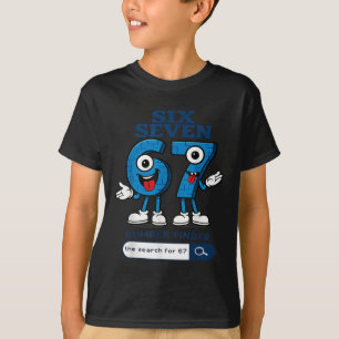 Bruh 67 Six Seven 6-7 Talian Brainrot Meme For Kid T-Shirt