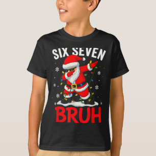 Bruh 67 Six Seven Santa Dabbing Christmas Meme Boy T-Shirt
