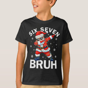 Bruh 67 Six Seven Santa Dabbing Christmas Meme Boy T-Shirt