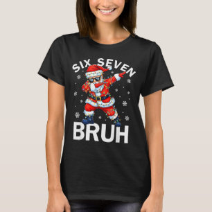 Bruh 67 Six Seven Santa Dabbing Christmas Meme Boy T-Shirt