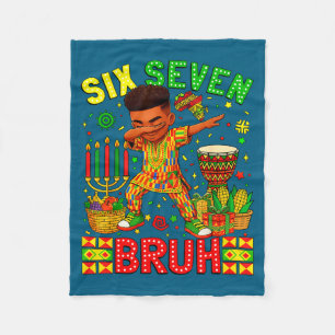 Bruh American Black History 67 Seven African Dabbi Fleece Blanket
