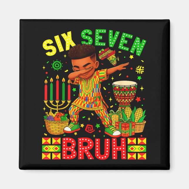 Bruh American Black History 67 Seven African Dabbi Magnet (Front)