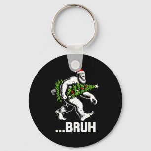 Bruh Bigfoot Christmas Funny Christmas Tree Xmas S Keychain