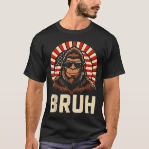 Bruh bigfoot meme graphic boys men funny sasquatch T-Shirt