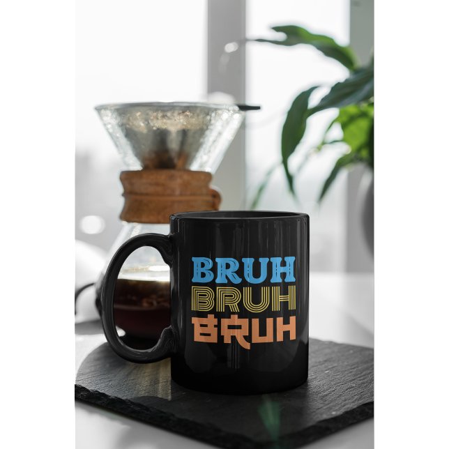BRUH Bold Typography Design Coffee Mug (Creator Uploaded)