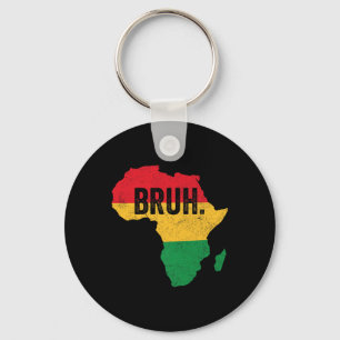 Bruh Boys Kids African American Funny Black Histor Keychain