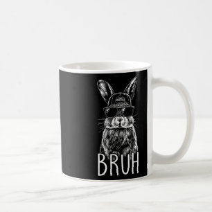 Bruh Bunny Face Sungles Cap Easter Day For Boys Me Coffee Mug