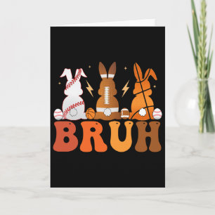 Bruh Bysketbyll Bysebyll Footbyll Sports Easter Bu Card