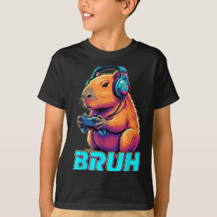 Bruh Capybara Funny Video Games Capybaras T-Shirt