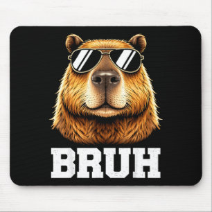 Bruh capybara meme funny chill capybara energy mouse pad