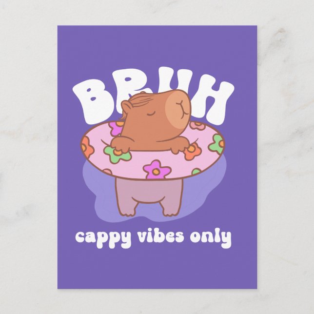 Bruh Capybara Postcard (Front)