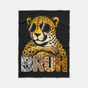 Bruh cheetah safari animals wildlife zookeeper boy fleece blanket