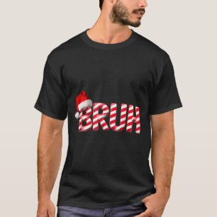 Bruh Christmas Candy Cane For Teen Boys Funny Xmas T-Shirt