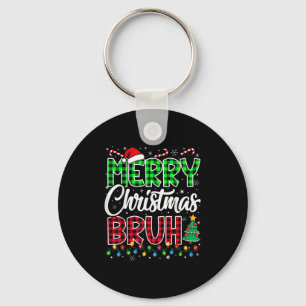 Bruh Christmas Kids Teens Boys Funny Christmas Hum Keychain