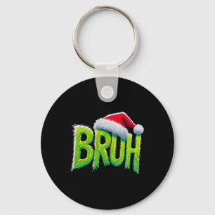 Bruh Christmas Kids Teens Boys Funny Christmas Hum Keychain