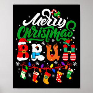 Bruh Christmas Kids Teens Boys Funny Christmas Hum Poster