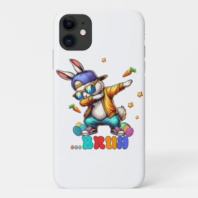 Bruh Dab Bunny Easter Funny Case-Mate iPhone Case (Back)
