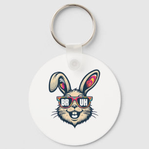 Bruh Dabbing Bunny Easter Funny Mens Kids Boys Eas Keychain