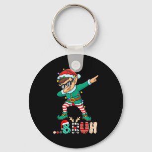 Bruh Dabbing Elf Funny Kids Boys Mens Christmas Ma Keychain