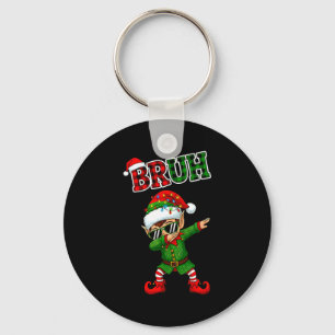 Bruh Dabbing Elf Funny Kids Years Pajamas Christma Keychain