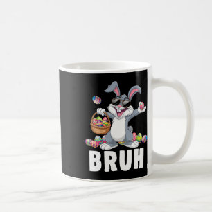 Bruh Dabbing Rabbit Bunny Happy Easter Day Egg Boy Coffee Mug