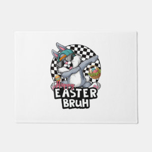 Bruh Dabbing Rabbit Easter Day Eggs Dab Boys Girls Doormat
