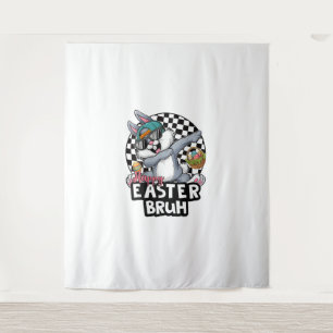 Bruh Dabbing Rabbit Easter Day Eggs Dab Boys Girls Tapestry