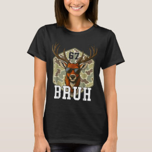 Bruh Deer 67 Funny Deer Hunting Camo Hat Youth Tee