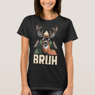 Bruh Deer Funny Deer Hunting Camo Hat Youth Kids S T-Shirt
