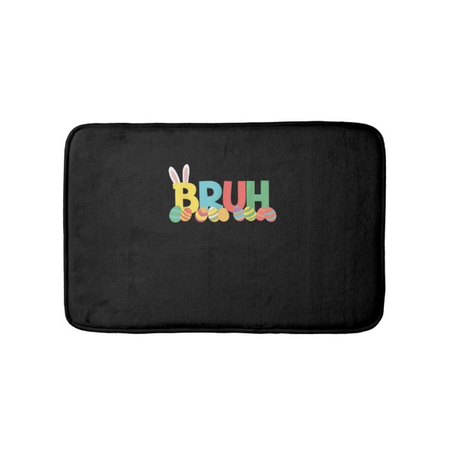 Bruh Easter Bunny Cute Meme For Kids _11 Bath Mat (Front)