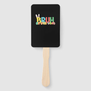 Bruh Easter Bunny Cute Meme For Kids _11 Hand Fan