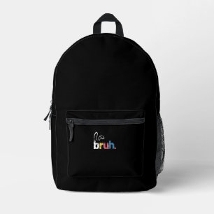 Bruh Easter Bunny Cute Meme For Kids _4 Printed Backpack