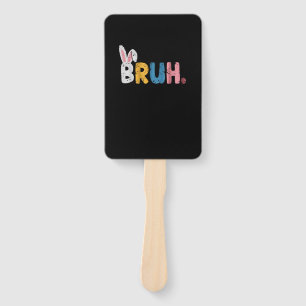 Bruh Easter Bunny Cute Meme For Kids Hand Fan