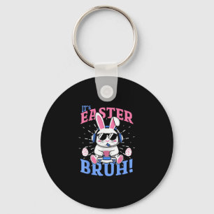 Bruh Easter Bunny Gamer Gaming Video Games Men Boy Keychain