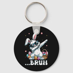 Bruh Easter Dabbing Bunny Rabbit Dance Kids Boys M Keychain