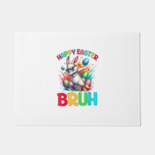 Bruh Easter Eggs Teens Boys Kids Easter Bunny East Doormat