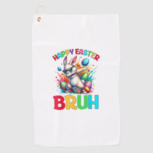 Bruh Easter Eggs Teens Boys Kids Easter Bunny East Golf Towel
