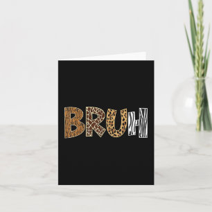 Bruh Funny Animal Print Meme Jungle Safari Design  Card