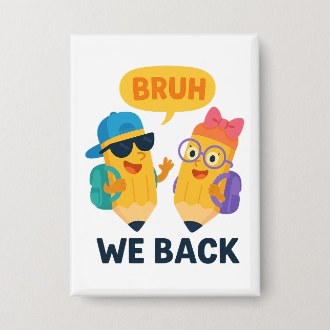 BRUH Funny Back to School Pencil Kids (Front)
