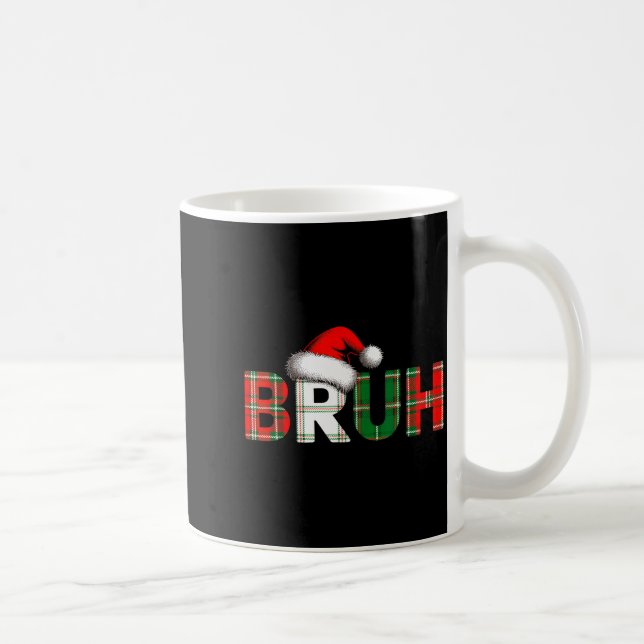 Bruh Funny Christmas Meme Xmas Teens Boys Kids Xma Coffee Mug (Right)